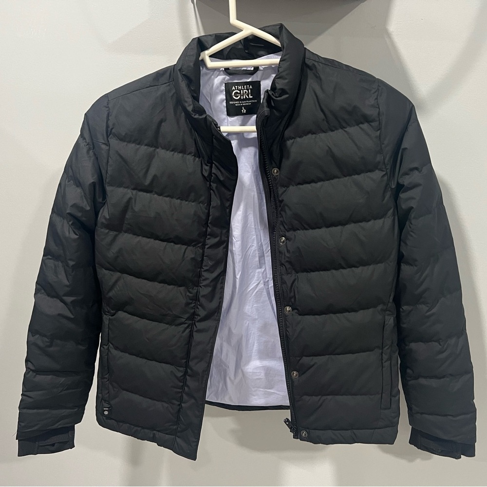 Athleta Girl Black Coat Size 12 Youth.